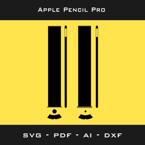 Apple Pencil Pro Skin Vector Template Exact Fit Cut File