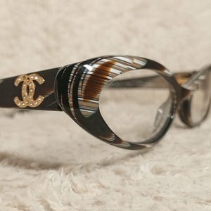 Chanel Rhinestone Sunglasses - Etsy