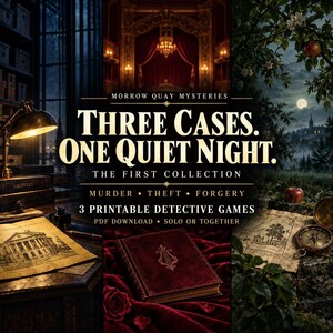 Printable Mystery Game Bundle: Three Detective Cases | PDF & Offline Browser Games