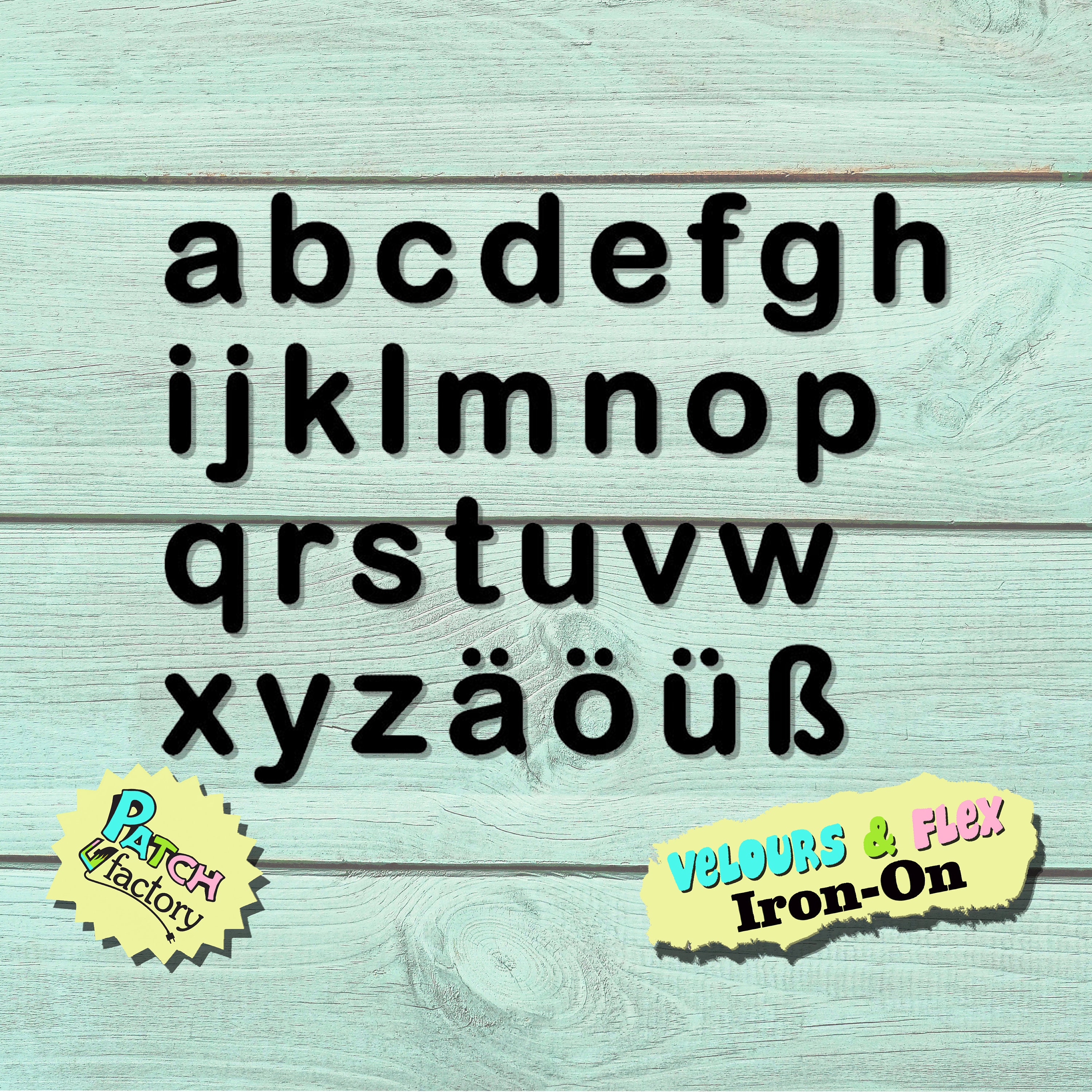 Iron on Letters Block Letters Upper-case & Lower-case Letters 3 4