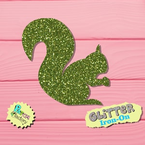 Iron-On Squirrel Glitter 33 Colors