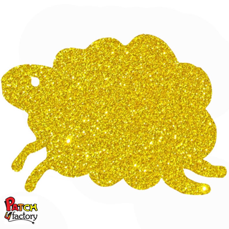 Sheep Glitter iron-on patch 24 colors