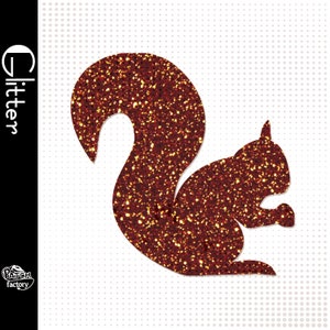 Iron-On Squirrel Glitter 33 Colors
