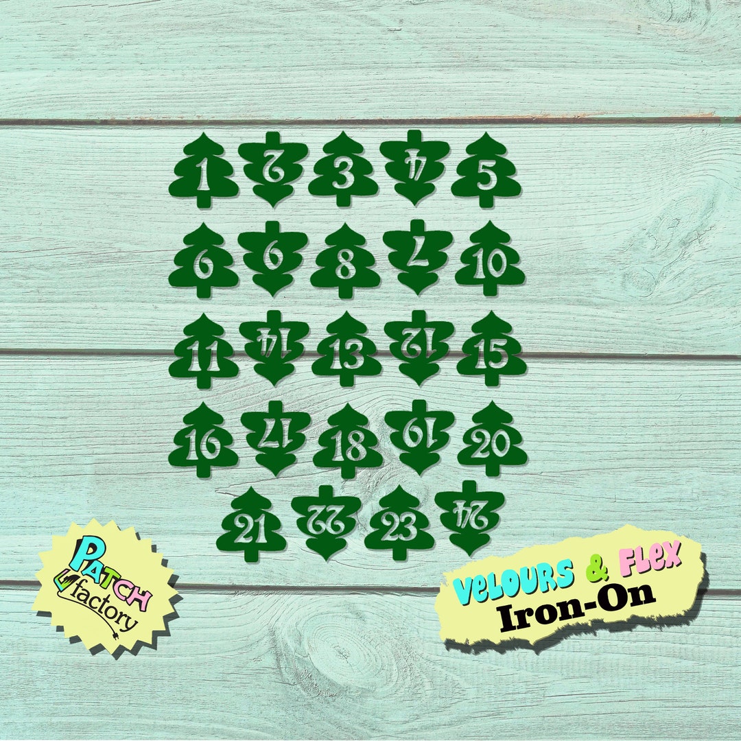 advent-calendar-numbers-iron-on-patch-set-christmas-tree-in-49-etsy