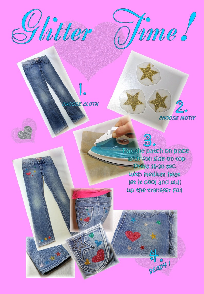 Sheep Glitter iron-on patch 24 colors