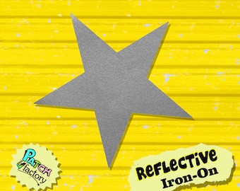 Reflective Star iron-on patch