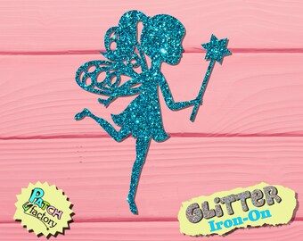 Iron-on transfer fairy 33 glitter colors