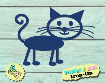 Cat iron-on patch 49 colors