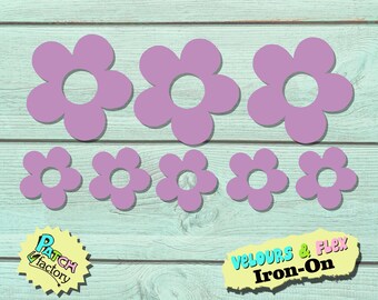 Flower iron-on patch 49 colors