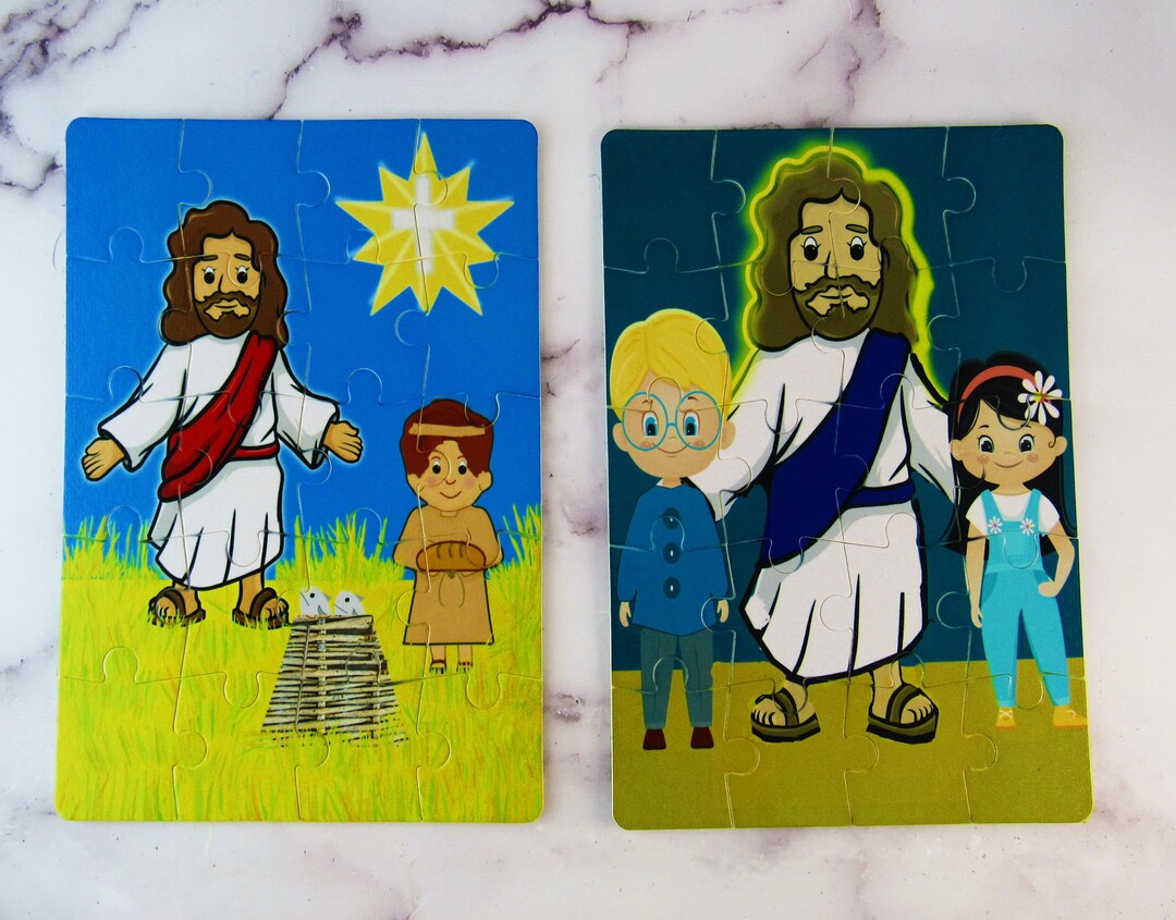 Kids Jesus Puzzles Handmade Christian Puzzles Religious Etsy