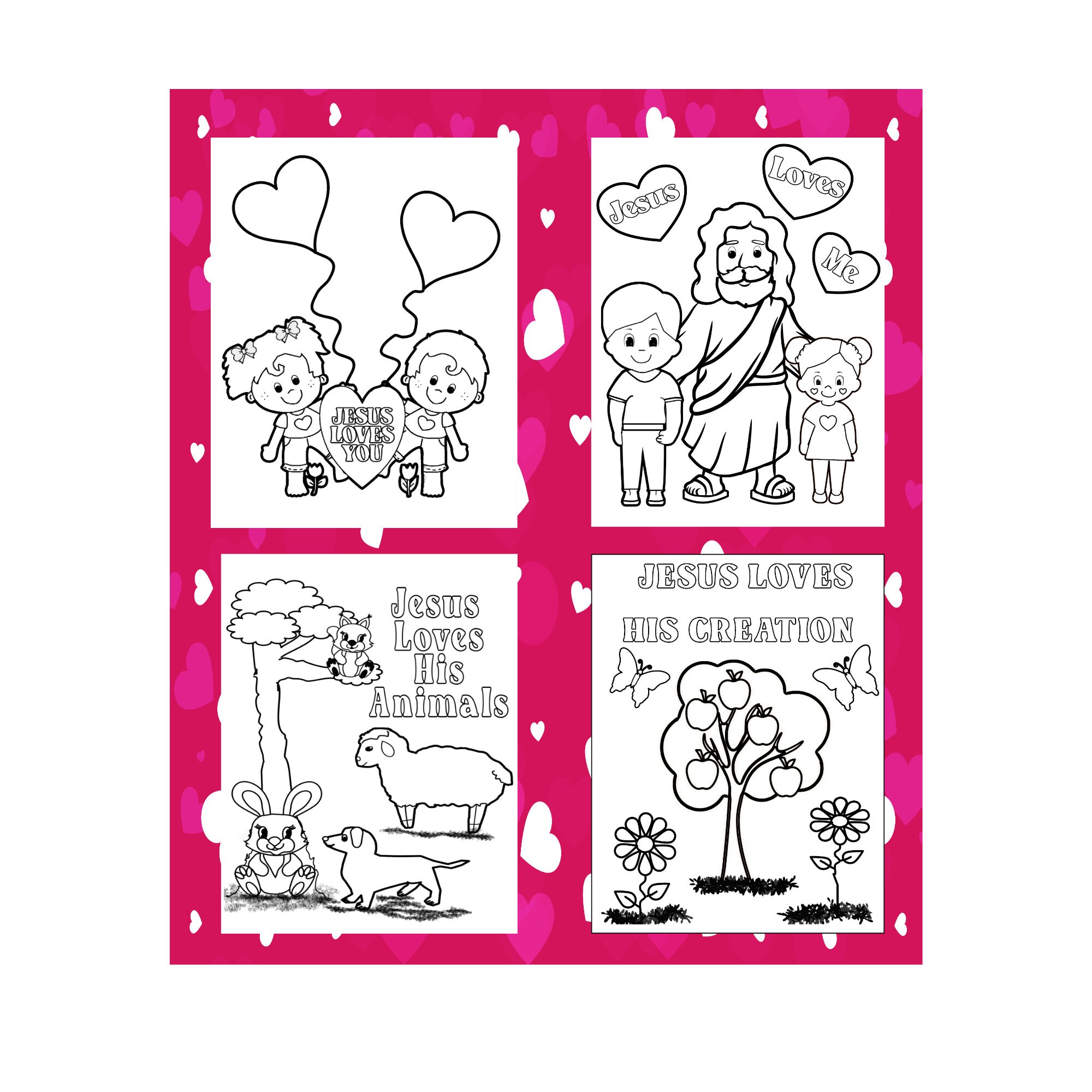 Coloring Sheet Printables Jesus Loves You - Free Coloring Sheet ...