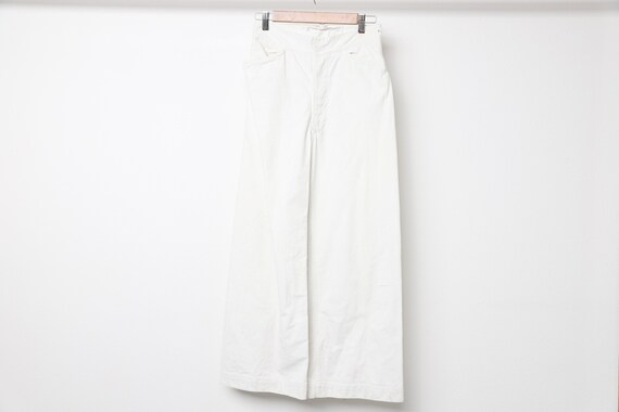 vintage mid-century WHITE wide leg SAILOR military