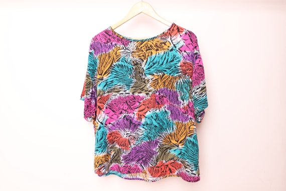 90s HAWAIIAN print floral melrose place 1990s era boxy shirt | Etsy