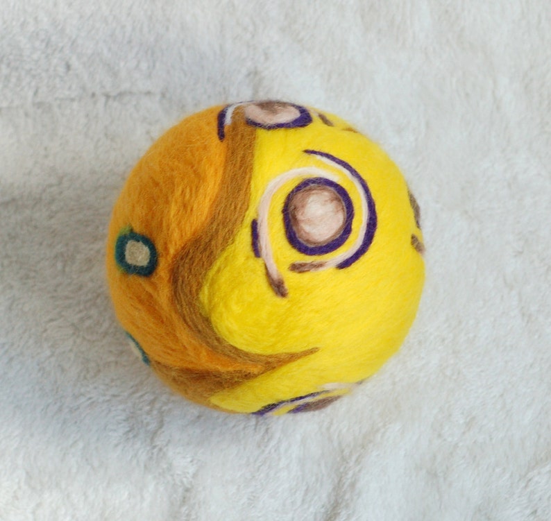 Felt Wool Sculpture With Lots of Colors, Felted Wool Sculpture
