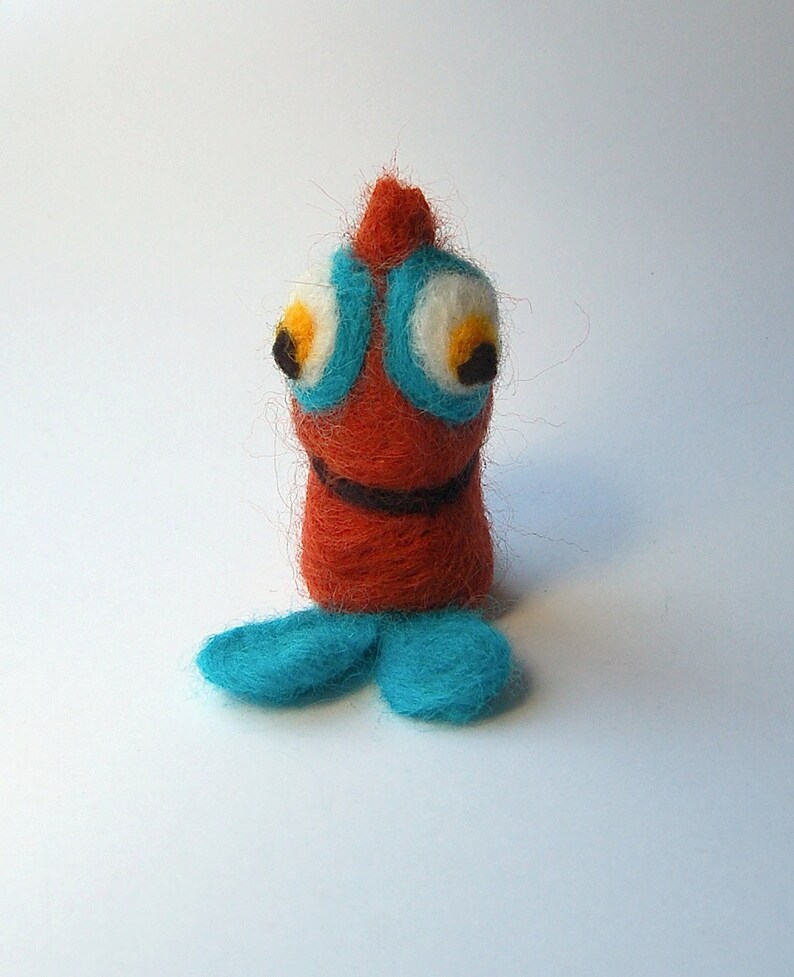 Felted monster friendly felted monster figure needle felted Etsy
