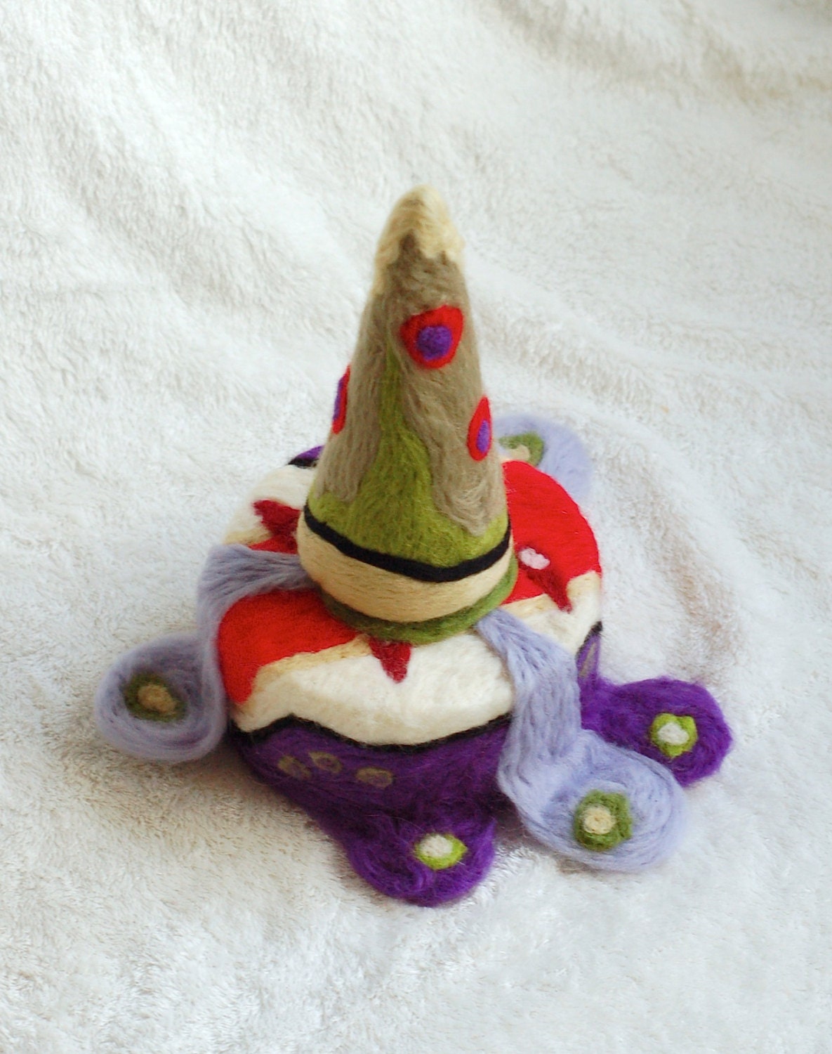 Felt Sculpture With Lots of Colors Felted Wool Sculpture Etsy Singapore