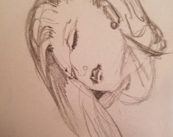 Sketch of a Girl, Pencil Drawing