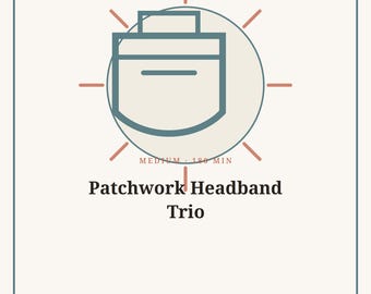 Headband Sewing Pattern PDF, Patchwork Headband Trio, Scrap Buster | Stitchfolk