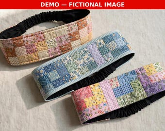 Nähanleitung für ein Haarband (PDF), Patchwork-Haarband-Trio, Resteverwertung | Stitchfolk