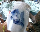 Mint ROWE POTTERY Salt Glazed CROCK Handmade dated 1988 Rowe Pottery Works Cambridge Wi 1988 Salt Glazed Crock Fully Hallmarked 6.75 quot H