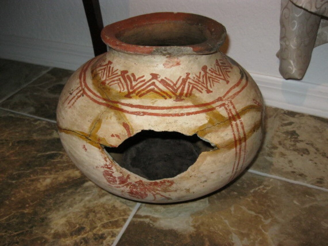 Antique Authentic Native American Indian Ceramic WATER POT Etsy