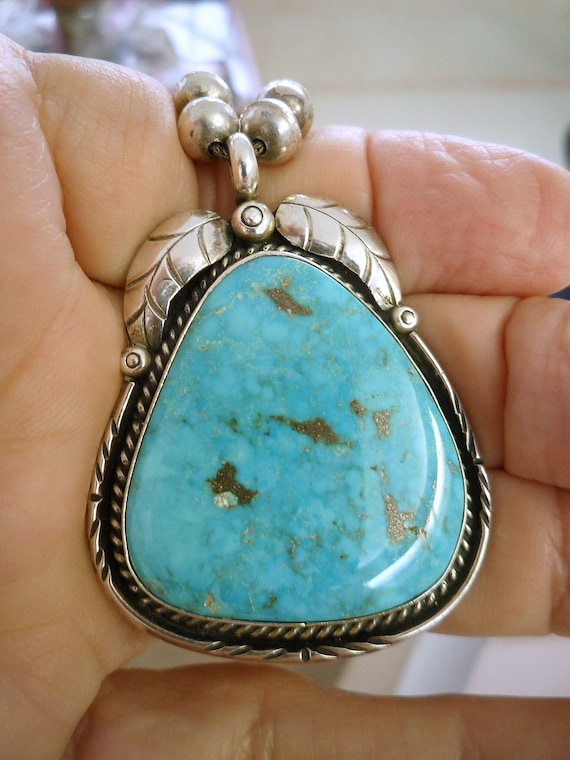 Natural High to Gem Grade MORENCI TURQUOISE Sterl… - image 8