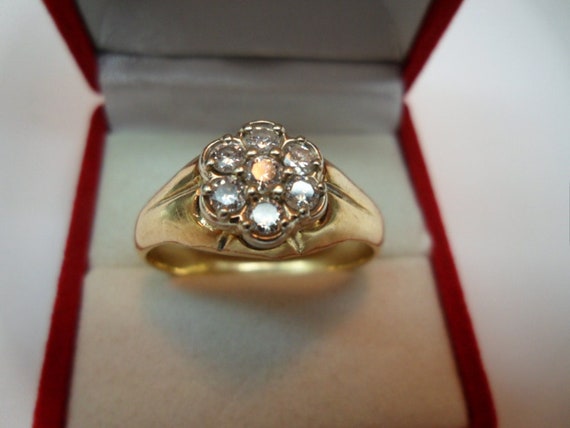 JeenJewels 10mm 5 Carat Round Diamond Moissanite Engagement Ring Set  Wedding Bands 10k White Gold Art Deco Matching