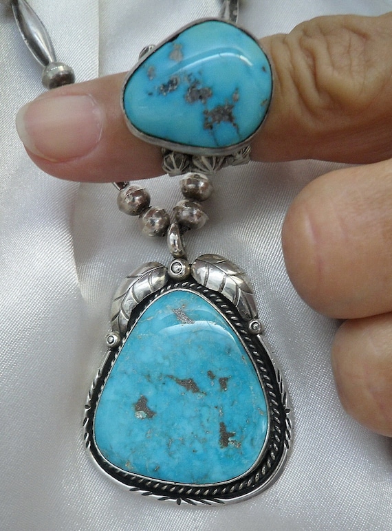 Natural High to Gem Grade MORENCI TURQUOISE Sterl… - image 6