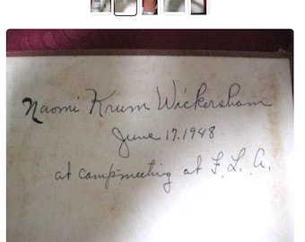 Keith Argraves WWII Book, Signed 1948 Presidential Camp Meeting