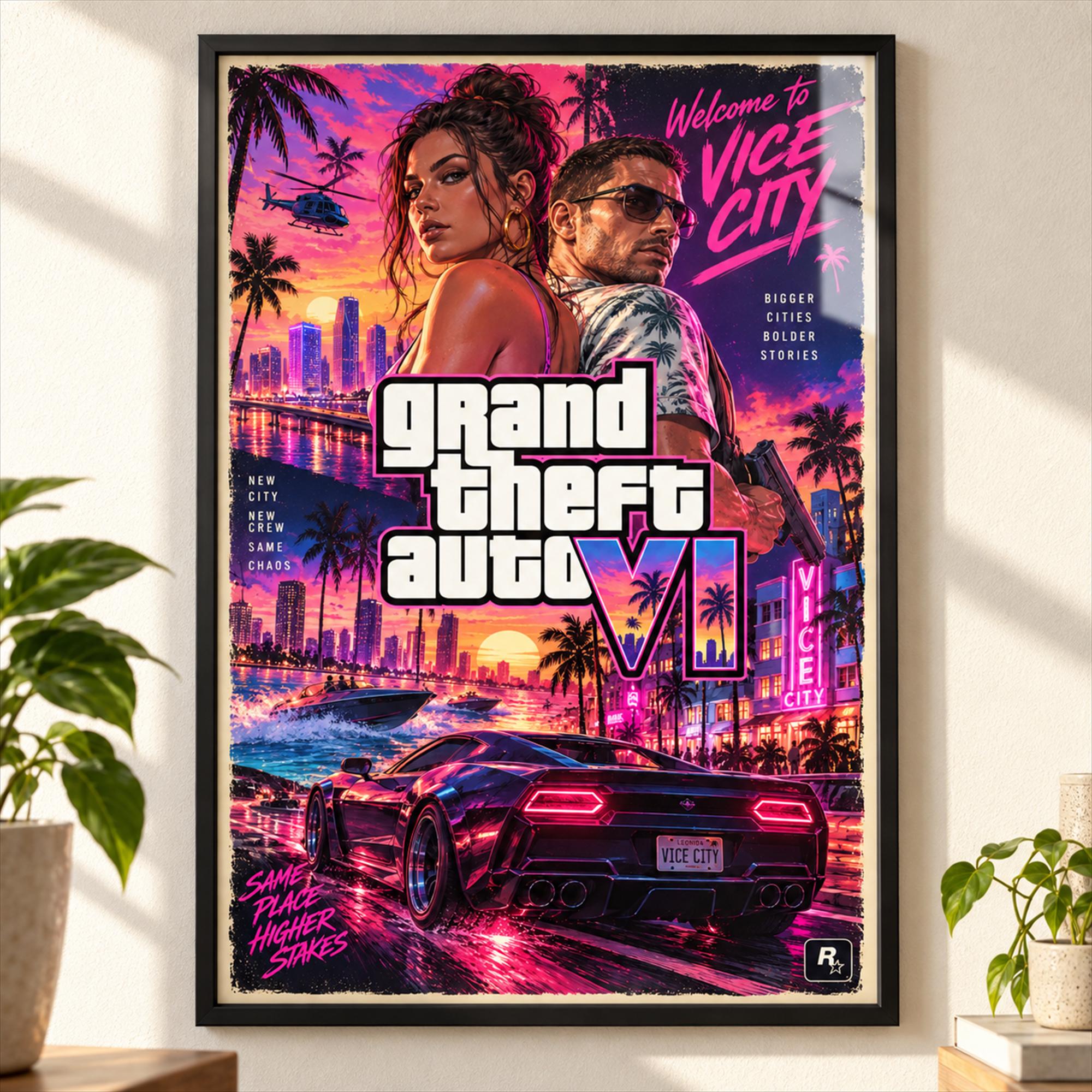 Grand Theft Auto Poster Vice City - Etsy