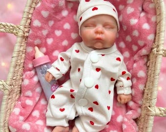New: Soft Silicon Chubby Cheeks Reborn Baby Girl Doll (8")