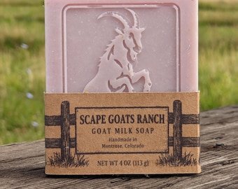 Lavender Sunset Goat Milk Soap, Handmade with Essential Oils, 4 oz Bar