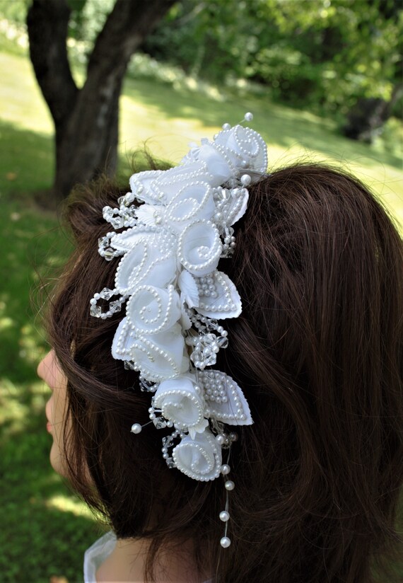 VINTAGE Floral hair comb for wedding or any speci… - image 3