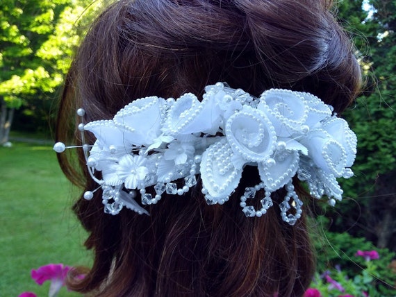 VINTAGE Floral hair comb for wedding or any speci… - image 10