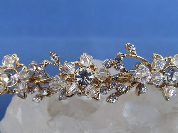 Gold Wedding Tiara with rhinestone and crystals, … - image 7