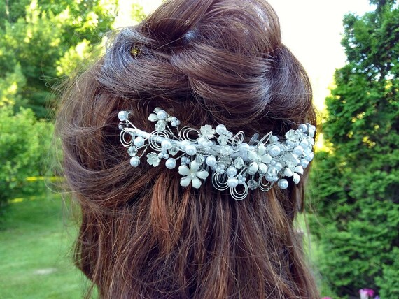 Pearl wedding tiara Headpiece for the bride Hair … - image 6