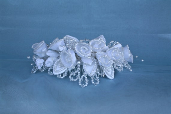 VINTAGE Floral hair comb for wedding or any speci… - image 6