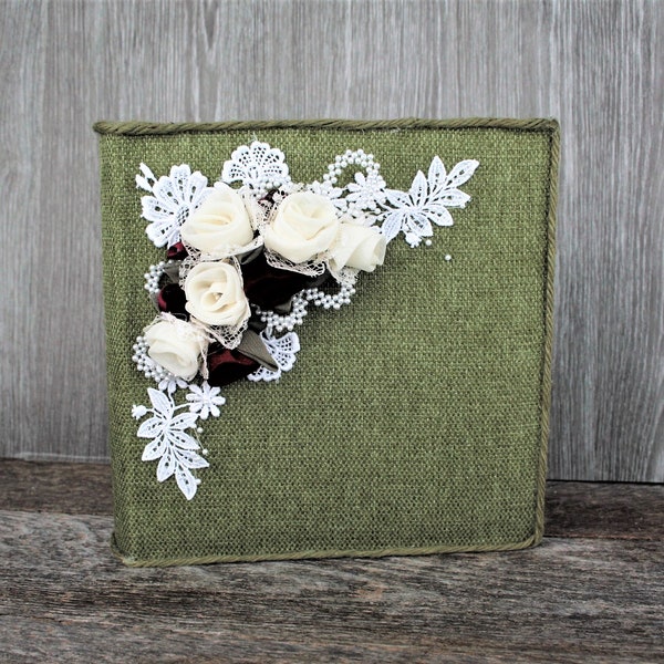 Crafted Photo Album, Fabric & Lace Etsy