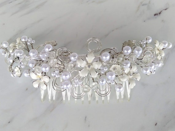 Pearl wedding tiara Headpiece for the bride Hair … - image 5