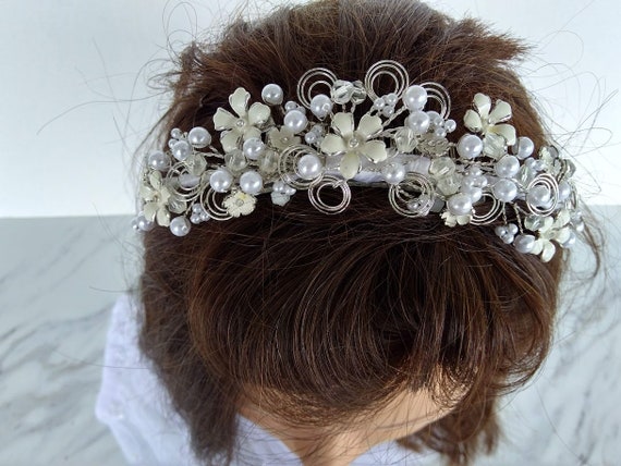 Pearl wedding tiara Headpiece for the bride Hair … - image 4