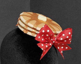 Sweet Honey Syrup Pancakes and Butter Fascinator or Desk Decor ~ Made to Order