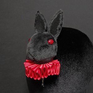 Vampiric Nobility Rabbit Fascinator ~ 2 Rabbit and 5 Ruff Colors Available! ~ Made to Order