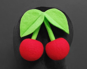 Giant Double Cherries Hair Clip or Desk Decor ~ Available in Three Cherry Colors! ~ Made to Order