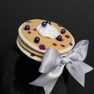 Sweet Blueberry Pancakes and Whipped Cream Fascinator or Desk Decor ~ Made to Order