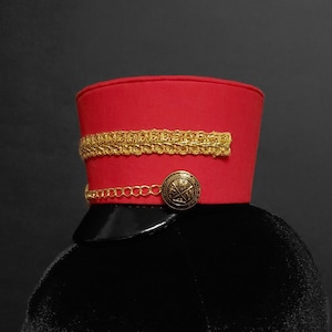 Red and Gold or Silver Mini Toy Soldier Hat - Made to Order