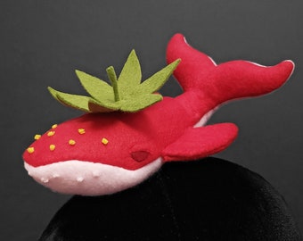 Sweet Strawberry Whale Fascinator or Desk Decor ~ Made to Order