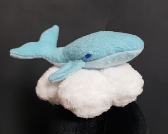 Whale Dreams ~ Whimsical Pastel Whale and Cloud Fascinator or Desk Decor ~ Made to Order