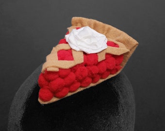 Sweet Cherry Pie Slice Hair Clip, Headband, or Desk Decor ~ Made to Order