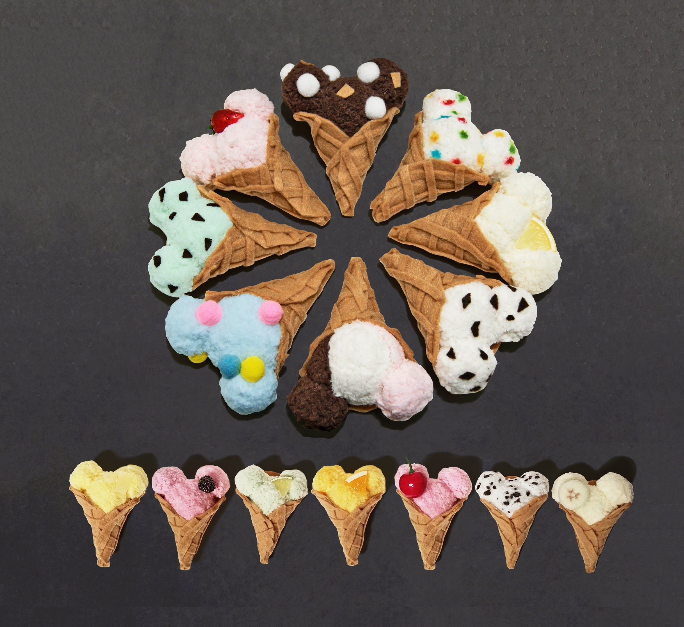 Ice Cream Bear Cone Hair Clip, Pin, or Desk Decor ~ 17 Flavors Availa…