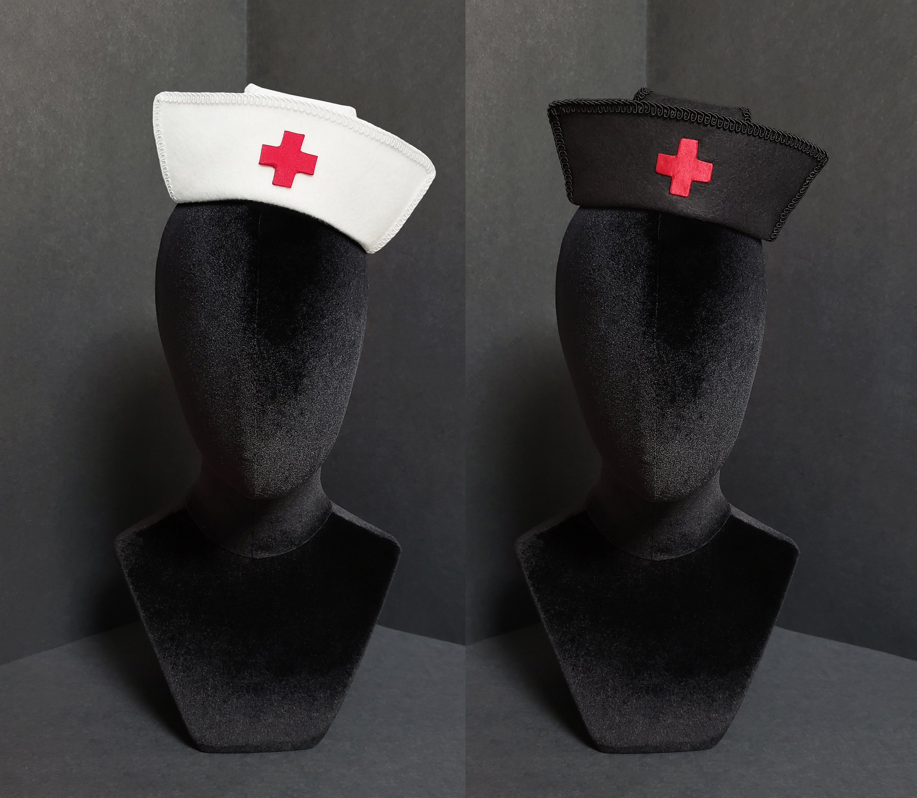 White Nurse Hat with Red Cross Costume Accessory – AbracadabraNYC